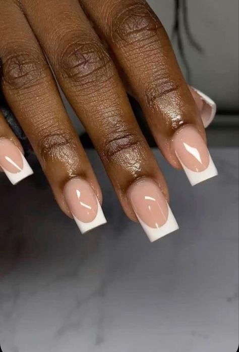 French Tip Acrylic Nails, French Acrylic Nails, Short Square Acrylic Nails, Long Square Acrylic Nails, Bling Acrylic Nails, Acrylic Nails Coffin Short, Summer Acrylic Nails, Square Acrylic Nails, Dream Nails