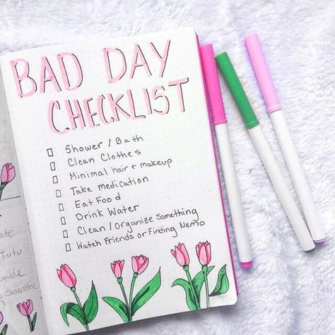 Bullet Journal Mental Health, Bullet Journal Work, Bullet Journal Ideas Templates, Creating A Bullet Journal, Bullet Journal Mood Tracker Ideas, Bulletin Journal Ideas, Bullet Journal Ideas, Self Care Bullet Journal, No Bad Days