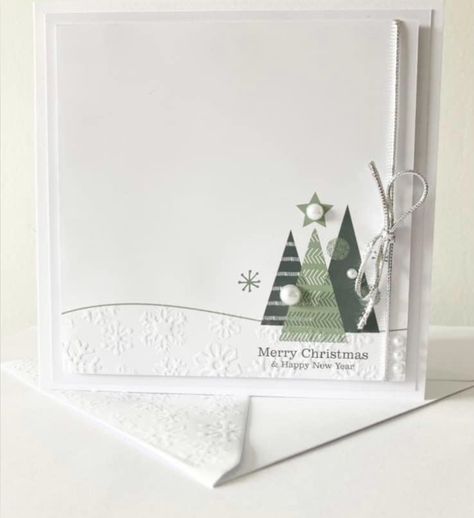 Shayne Eddie, Cas Christmas Cards, Design For Paper, Christmas Cards 2018, Simple Christmas Cards, Christmas Card Inspiration, Homemade Christmas Cards, Christmas Card Crafts, Christmas Tree Cards