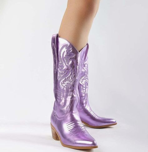 Purple Cowboy Boots, Embroidered Cowboy Boots, Eras Outfit, Boots Wide Calf, Cowgirl Boots Outfit, Purple Boots, Womens Cowgirl Boots, Purple Cow, Taylor Swift Tour Outfits