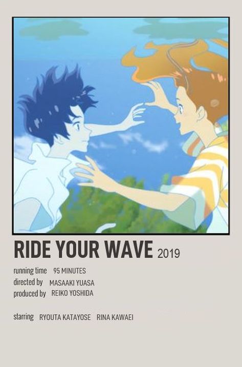 minimalist polaroid anime movie poster made by me !! @asmiled Ride Your Wave, Japanese Animated Movies, Anime List, Anime Suggestions, Film Posters Minimalist, Poster Anime, Anime Printables, Film Anime, Good Anime To Watch