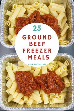 Pack the freezer full with these 25 Ground Beef Freezer Meals Ground Beef Freezer Meals, Freezer Casseroles, Beef Freezer Meals, Freeze Ahead Meals, Best Freezer Meals, Freezer Dinners, Freezer Friendly Meals, Freezable Meals, Freezer Meal Planning