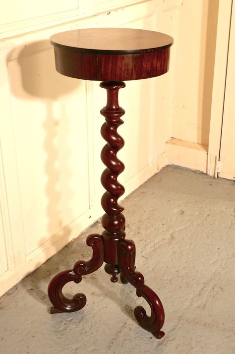 Antique Rosewood Barley Twist Torchere Table Vintage Furniture Design, Valet Stand, Barley Twist, French Antique, Ranch House, Barley, Antique Furniture, Vintage Furniture, Furniture Design