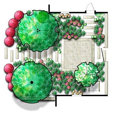 Garden plan Vector Garden, Landscape Design Drawings, Landscape Architecture Drawing, Garden Plan, Areas Verdes, Landscape Sketch, Garden Design Plans, Landscape Design Plans, Landscape Plan