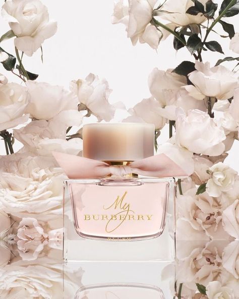 My Burberry Perfume, My Burberry Blush, Burberry Fragrance, Burberry Perfume, Burberry Beauty, Creative Advertising Photography, Perfume Photography, Perfume Ad, Pink Perfume