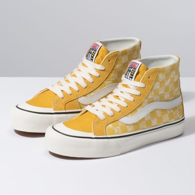 Distressed Checkerboard Sk8-Hi 138 Decon SF Cute Vans Shoes, Cute Vans, Shoes Wallpaper, Dope Clothes, Fresh Sneakers, Vans Sk8 Hi, Fresh Shoes, High Top Vans, Ankle Support