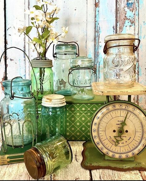 A Blessed Sunday, Have A Blessed Sunday, Blessed Sunday, Vintage Bottles, Antique Mall, Canning Jars, Shelf Decor, Decorative Jars, Mason Jars