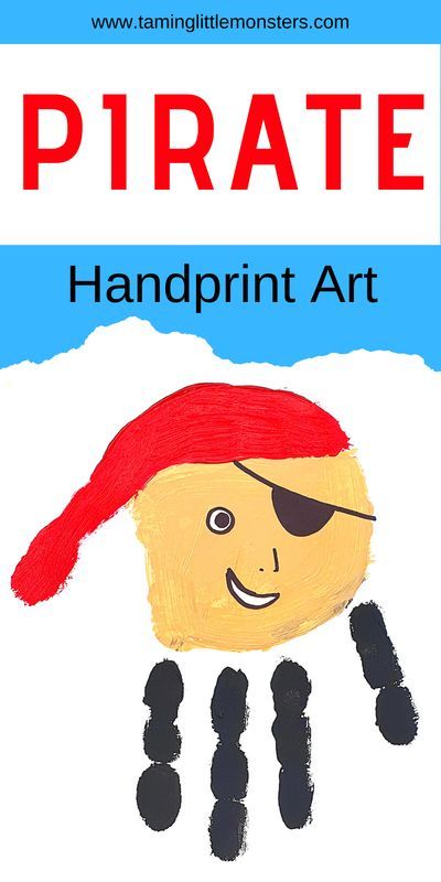 Pirate Handprint, Pirate Crafts Preschool, Pirate Preschool, Painting As A Gift, Pirate Activities, Princess Crafts, Pirate Crafts, Mermaid Crafts, Pirate Kids