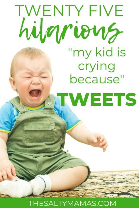 Kids cry for the most ridiculous - and hilarious - reasons! Check out this roundup of some of the funniest Tweets about kids tantrums! Tantrum Kids, Funny Sick Kid Memes, Parent Memes Hilarious, Parenting Memes Funny, Toddler Meme Humor, Working Mom Tips, Toddler Humor, Parenting Memes, Baby Cover