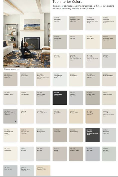 50 top interior colors for Sherwin Williams Sherwin Williams China Doll, Light Living Room Colors, Sherwin Williams City Loft, Greek Villa Sherwin Williams, Most Popular Paint Colors, Office Paint Colors, Office Paint, Popular Paint Colors, Interior Colors