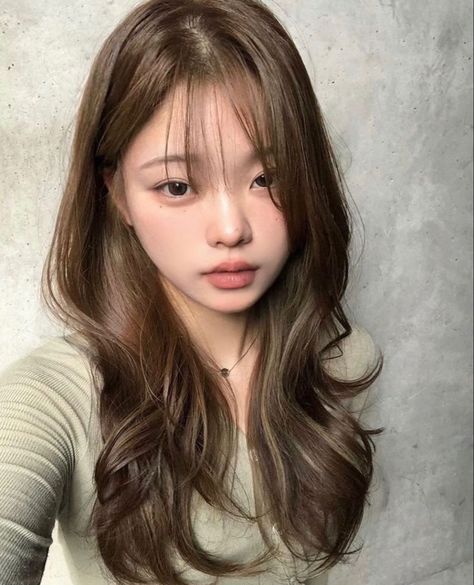 Toned Light Brown Hair, Neutral Hair Dye Ideas, Hair Colour For Asian, Brown Hair Colors Cool Tone, Asian Hair Colour, Light Brown Hair Asian, Highlights On Asian Hair, Brown Asian Hair, Hair Color For Tan Skin Asian