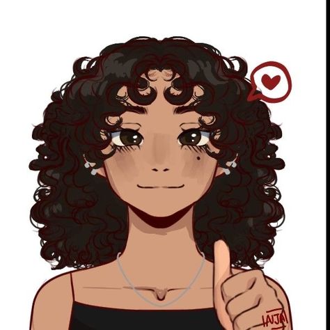 Curly Bangs Drawing, Pixel Curly Hair, Curly Hair With Bangs Drawing Reference, Curly Hairstyles Illustrations, Curly Hair Girl Illustration, Curly Hair Cartoon, Hair Cartoon, Half Up Bun, 3b Hair