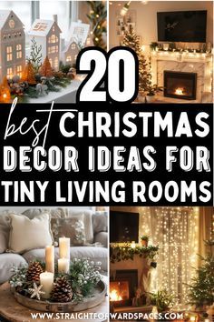 Small Living Room Holiday Decor, Decorating Small House For Christmas, Small Home Christmas Decorations, Christmas Ideas For Small Spaces, Christmas Decoration Small Space, Christmas Decor Idea For Small Apartment, Christmas Decor Apartment Ideas, Alcove Christmas Decor, Christmas Decor Ideas For Small Home