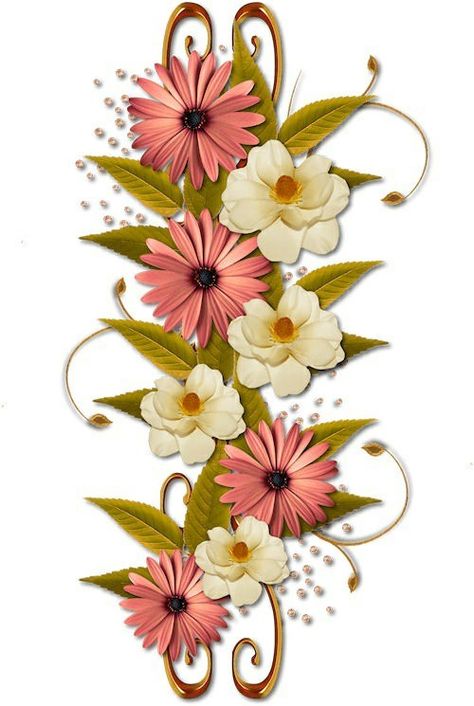 Painting Ideas Easy, Scrapbook Borders, Page Borders Design, Graffiti Wallpaper, Airbrush Art, Beautiful Flowers Wallpapers, Flower Clipart, Digital Flowers, Flower Art Painting