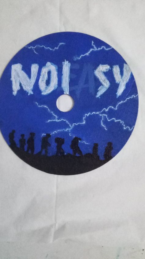 No Easy finished CD💙🤍🖤 Cd Painting Ideas Easy, Cd Painting Ideas, Cd Wall Art, Cd Wall, Cd Painting, Cd Art, Vinyl Ideas, Rock Painting Designs, Painting Designs