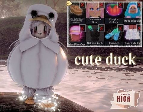 Royal High Wallpaper, Animal Outfit Royale High, Royale High Animal Outfits, Animal Royale High, Incognito Outfit Royale High, Roblox Duck, Duck Outfit, High Tips, Rh Combos