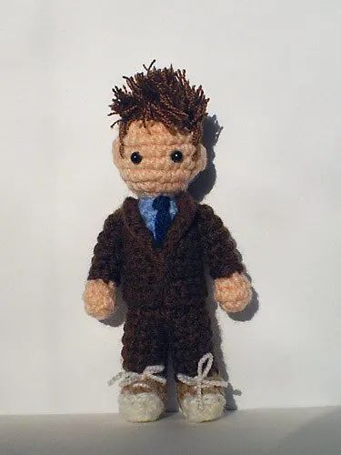 Doctor Who Crochet, Crochet Beard, Thanksgiving Crochet, Crochet Wig, Boys Pattern, 10th Doctor, Crochet Bookmarks, Crafty Gifts, Pattern Library