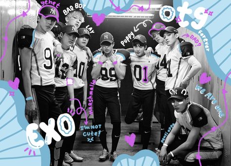 Exo Desktop Wallpaper, Exo Poster, Exo Edits, Exo Aesthetic, Wallpaper Tablet, Editing Resources, Kpop Edits, Exo L, Kpop Wallpaper