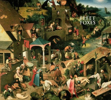 Fleet Foxes, Fleet Foxes, 2008. Artwork: Pieter Bruegel the Elder Fleet Foxes, Pieter Bruegel The Elder, H.r. Giger, Pieter Bruegel, Fox Crafts, Choral Music, Cool Album Covers, Traditional Music, Neil Young