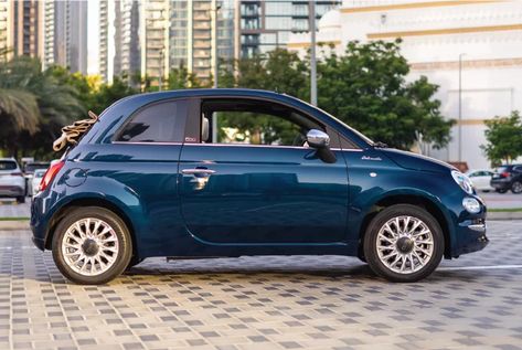 FIAT Dolcevita 500 Luxury Car Rental, Blue Door, Luxury Car, Fiat 500, Dream Car, Car Rental, In Dubai, Exterior Design, Luxury Cars