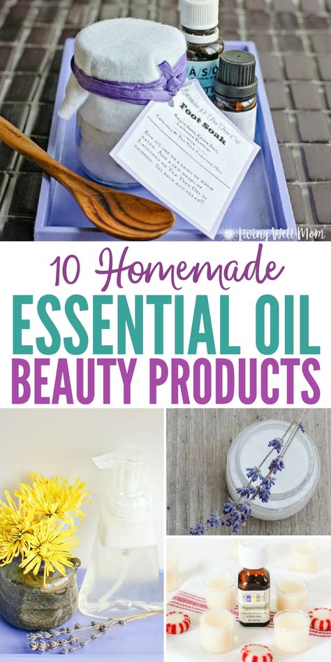 It’s easy to make your own homemade essential oil beauty products (and cheaper than buying them in the store!). Here are 10 tried-and-true favorites you’ll love, from all-natural body wash to lip balm, foaming face wash to acne relief! Essential Oil Beauty, Homemade Essential Oils, Homemade Essential Oil, Natural Body Wash, Cleaner Recipes, Foaming Face Wash, Homemade Beauty, Homemade Cleaning Products, Cleaners Homemade