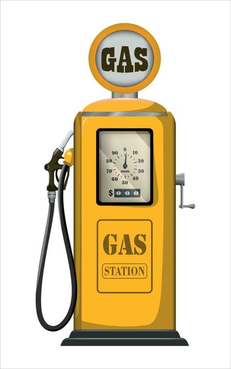 realistic vector yellow retro gas station Gas Pump, Gas Station Illustration, Gas Station Logo Ideas, Gas Station Sketch, Car Gas Station, Vintage Gas Station Illustration, Old Gas Stations Vintage, Diorama 1:64, Rock Island