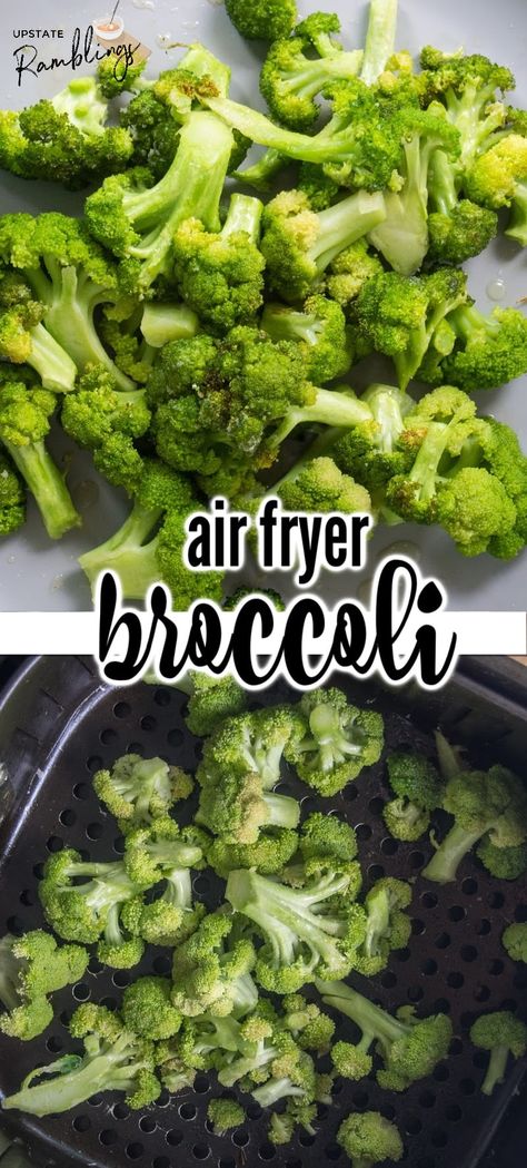 Easy Broccoli Recipes, Air Fryer Broccoli, Broccoli Recipe, Air Fry Recipes, Frozen Broccoli, Easy Air Fryer, Air Fryer Healthy, Steamed Broccoli, 2 Ingredient