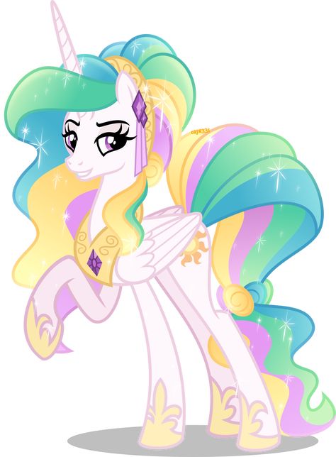 My Little Pony Friendship Is Magic, My Little Pony Celestia, Putri Celestia, My Little Pony Princess Celestia, Crystal Ponies, My Little Pony Poster, Celestia And Luna, Celestial Crystal, My Little Pony Princess