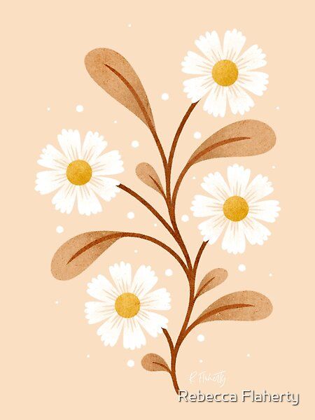 Daisy Illustration Simple, Daisy Illustration, Hey Sunshine, Illustration Simple, Gouache Illustrations, Hand Embroidery Videos, Embroidery Videos, Floral Illustration, Daisy Pattern