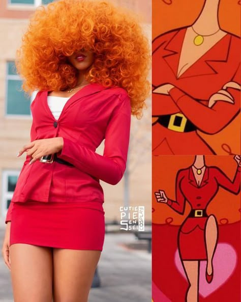 CutiePieSensei on Instagram: "Who was your first cartoon crush? Mine was……..Kovu from Lion King 2 🤣🤣🤣🤣 Wanted to say thanks for all of the love on my Miss Bellum post 🥺 I’m genuinely surprised y’all liked this closet cosplay that much LOL. Imma just assume y’all have an obsession with big hair 😂 Low key I think I can wear this with my Starfire 👀👀. And for those who asked about the wig, it’s just two cut and fluffed Merida cosplay wigs from Amazon on my head at the same time 😅 #missbellu Orange Hair Costumes, Ms Sara Bellum, Powerpuff Girls Cosplay, Sara Bellum, Red Hair Cosplay, Cartoon Halloween Costumes, Cosplay Ideas Women, Power Puff Girls, Closet Cosplay