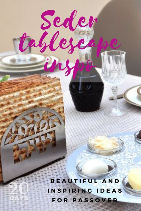 What kinds of Passover seder table will you have this year? Passover Decorations Table Settings, Church Easter Ideas, Passover Table Decor, Passover Printables, Passover Decor, Jewish Dishes, Seder Dinner, Passover Table Setting, Passover Brisket