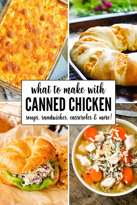 Easy Recipes Canned Chicken, Food To Make With Canned Chicken, Chicken Casserole With Canned Chicken, Canned Chicken Breakfast Recipes, Bbq Canned Chicken, Healthy Meals With Canned Chicken, Dinner Using Canned Chicken, Quick And Easy Canned Chicken Recipes, Meals Using Canned Chicken