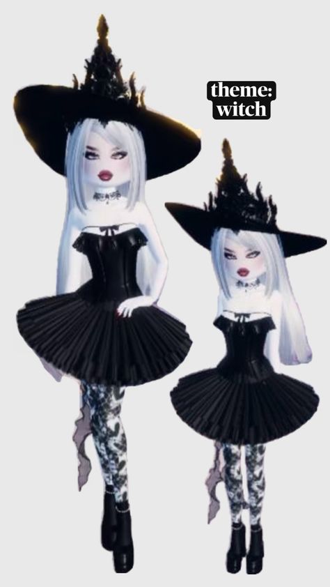 roblox dti outfit idea ! theme: witch Witch Dress, Outfit Idea, Dress To Impress, Witch