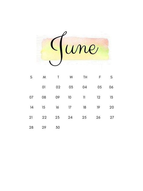 June Month Calendar 2024, Month Wallpaper, June Calendar, Watercolor Calendar, Calendar June, Your Wallpaper, Calendar Wallpaper, Cursive Letters, 2021 Calendar