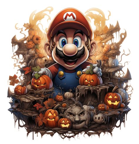 Join Mario on a spirited Halloween journey with our digital artworks! 🎃 Experience whimsical yet ghostly adventures through 8 unique, high-quality images, ideal for your festive creative projects. Navigate the haunted realms of the Mushroom Kingdom, blending classic Mario charm with a spooky twist! #MarioHalloween #DigitalArt #SpookySeason #GhostlyAdventures #HalloweenArt #CreativeProjects #DigDreamsArtistry Mario Images, Super Mario Halloween, Mario Halloween, Halloween Video Game, Mushroom Kingdom, Mario Art, Halloween Pictures, Super Mario Bros, Halloween Art