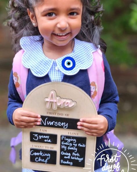 Another look back at our ‘back to school’ season with this adorable first day of nursery photo. 📷 Tag me or send your photos my way, I’d love to see more of your little ones and their special hello homemade happiness creations 🥰 #backtonursery #startingnursery #backtoschool #firsdayofschoolsign #firstdayofnursery #hellohomemadehappiness First Day Of Nursery, Photo Tag, D Love, School Season, First Day, My Way, Looking Back, One Day, Back To School