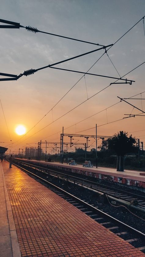 #sunrays #railway station #photography #editing #instagram #photos #sun #posts #pinterest Railway Station Pictures, Instagram Aesthetic Posts Pictures, Train Pose Ideas, Train Photography Aesthetic, Aesthetic Train Photos, Day Trip Aesthetic, Instagram Asthetics Photos, Railway Station Snap, Train Pictures Aesthetic