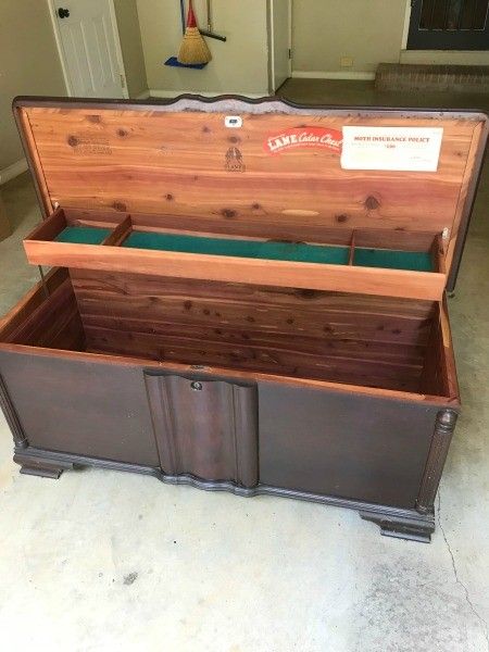 Value of 1942 Lane Cedar Chest | ThriftyFun Lane Hope Chest, Lane Cedar Chest, Hope Chests, Consignment Sale, Cedar Chest, Cleaning Home, Hope Chest, Dark Wood, Worth It