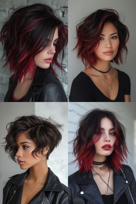 Edgy Hair Color, Rocker Hair, Hairstyle Videos, Awesome Hair, Alternative Style, Winter Hair Color, Edgy Hair, Trendy Hair Color, Writing Stuff