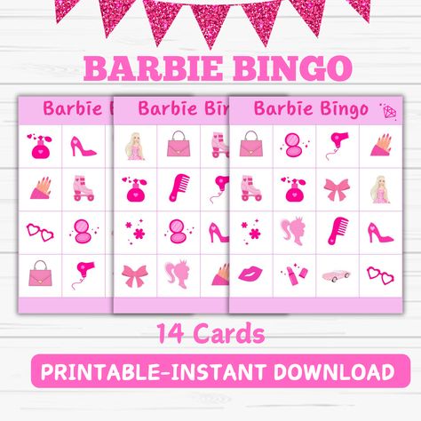 Barbie Bingo Game for Kids or Family- Instant Download Barbie Bingo Free Printable, Barbie Bingo, Barbie Birthday Games, Barbie Party Games, Barbie Birthday Party Games, Bingo Printable Free, Barbie Games, Bingo Games For Kids, Printable Bingo Games