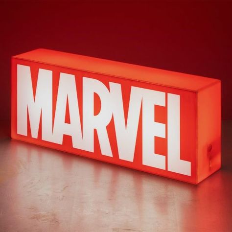 Marvel Lamp, Marvel Room Ideas, Marvel Room Decor, Marvel Lights, Marvel Decor, Marvel Bedroom, Game Room Lighting, Marvel Room, Logo Marvel