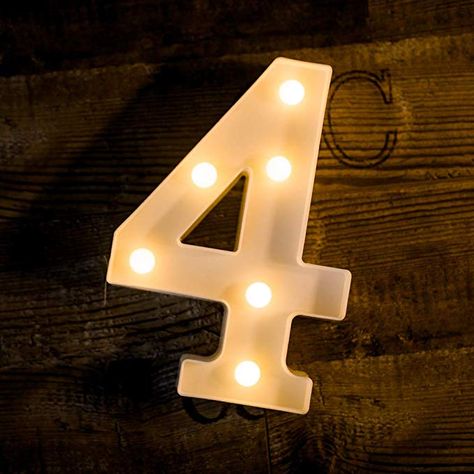 Amazon.com: Foaky LED Number Lights Sign Light Up Number Lights Sign for Night Light Wedding Birthday Party Battery Powered Christmas Lamp Home Bar Decoration (4): Home & Kitchen Alphabet Birthday, Alphabet Lighting, Lighted Marquee Letters, Led Decorative Lights, Led Fairy String Lights, Christmas Lamp, Light Up Letters, Light Wedding, Marquee Lights