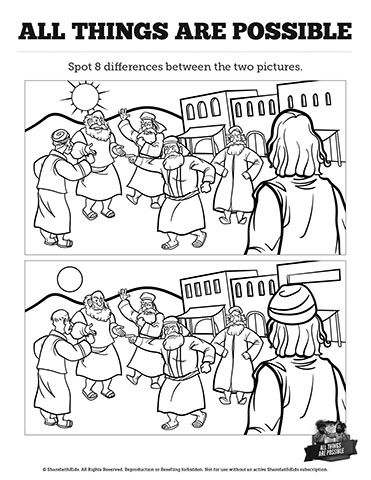 Can you spot the difference? Is there a difference? Packed with silly fun, this Mark 9 All Things Are Possible activity is a fun-filled resource that is perfect for your upcoming Mark 9 Kids Bible Lesson. Bible Mazes, Sunday School Worksheets, Daniel In The Lion's Den, Daniel And The Lions, Bible Worksheets, Prophet Isaiah, Bible Activities For Kids, Sunday School Activities, Bible Coloring Pages