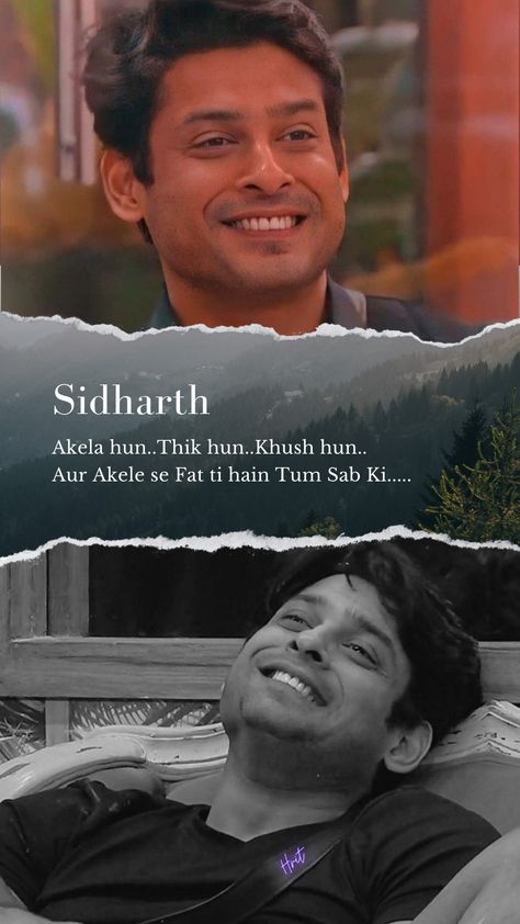 Siddharth Shukla, Sidharth Shukla, Go For It Quotes, Ideas For Instagram Photos, Cute Couple Songs, Songs, Quotes