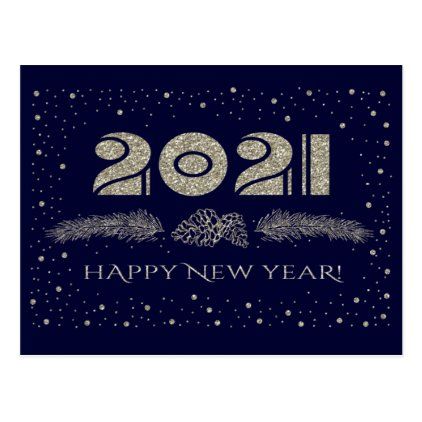 Happy New Year 2021. Pine Branch design Postcard Bon Voyage Cards, Business Christmas, Happy New Year Cards, New Year's Eve Celebrations, Happy New Year 2024, Pine Branches, Happy New Year 2019, New Year Greeting Cards, Branch Design