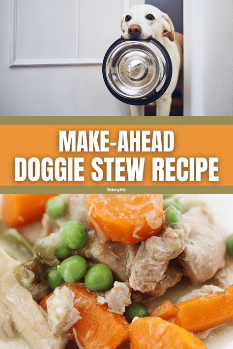 Are you looking for a tasty and simple meal for your dog? Look no further than this recipe for Make-Ahead Doggie Stew! This delicious and nutritious stew can be made ahead of time and stored in the fridge or freezer, providing your pup with a hearty and tasty meal with minimal effort! Healthy Meals For Dogs, Stew For Dogs, Dog Stew Recipe, Soup For Dogs Recipe, Beef Stew For Dogs, Stew Freezer Meal, Dog Meal Prep, Chicken Soup For Dogs, Frozen Dog Treats Homemade Chicken Broth