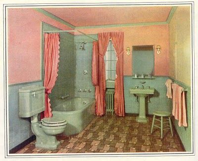 Old Bathrooms, Girl Bathrooms, Mid Century Bathroom, Living Vintage, Retro Bathrooms, Deco Bathroom, Vintage Bath, Vintage Bathrooms, Retro Interior