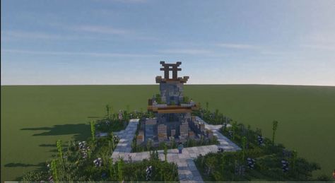 Japanese Fountain, Minecraft Japanese, Japanese Statue, Minecraft Designs, Pin Board, Statue Of Liberty, Minecraft, Statue, Pins