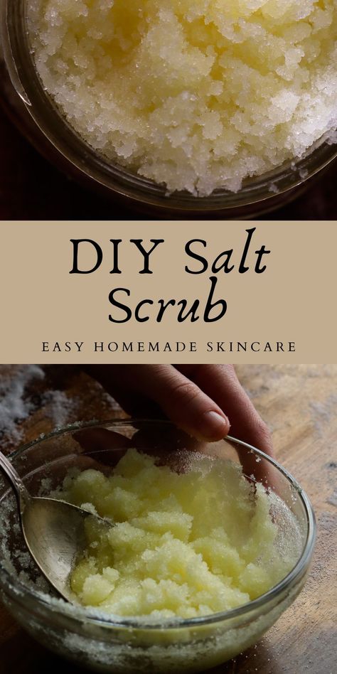 DIY salt scrub is a natural exfoliant that is sure to become a beloved part of your skincare routine! Body Salt Scrub Diy, Diy Epsom Salt Scrub Recipe, Salt Scrubs Diy, Epsom Salt Scrub Diy, Diy Epsom Salt Scrub, Diy Salt Scrub Recipe, Homemade Salt Scrub, Diy Bath Salts, Epsom Salt Scrub