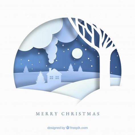 More than a million free vectors, PSD, photos and free icons. Exclusive freebies and all graphic resources that you need for your projects Architecture Origami, Craft Paper Design, Origami Architecture, Merry Christmas Background, Cut Out Art, Paper Cutout Art, 3d Paper Art, Layered Art, Paper Style